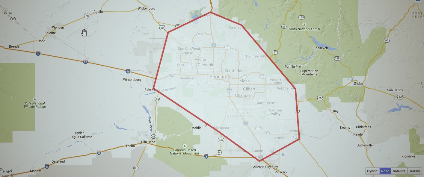 piano moving service area areas we service in Phoenix for piano moving